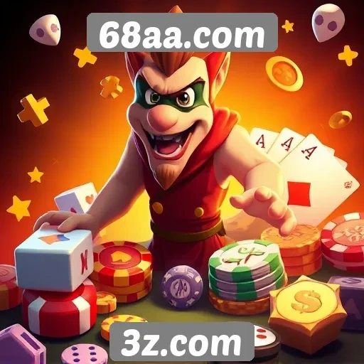 Variedade de jogos disponíveis em 68aa.com